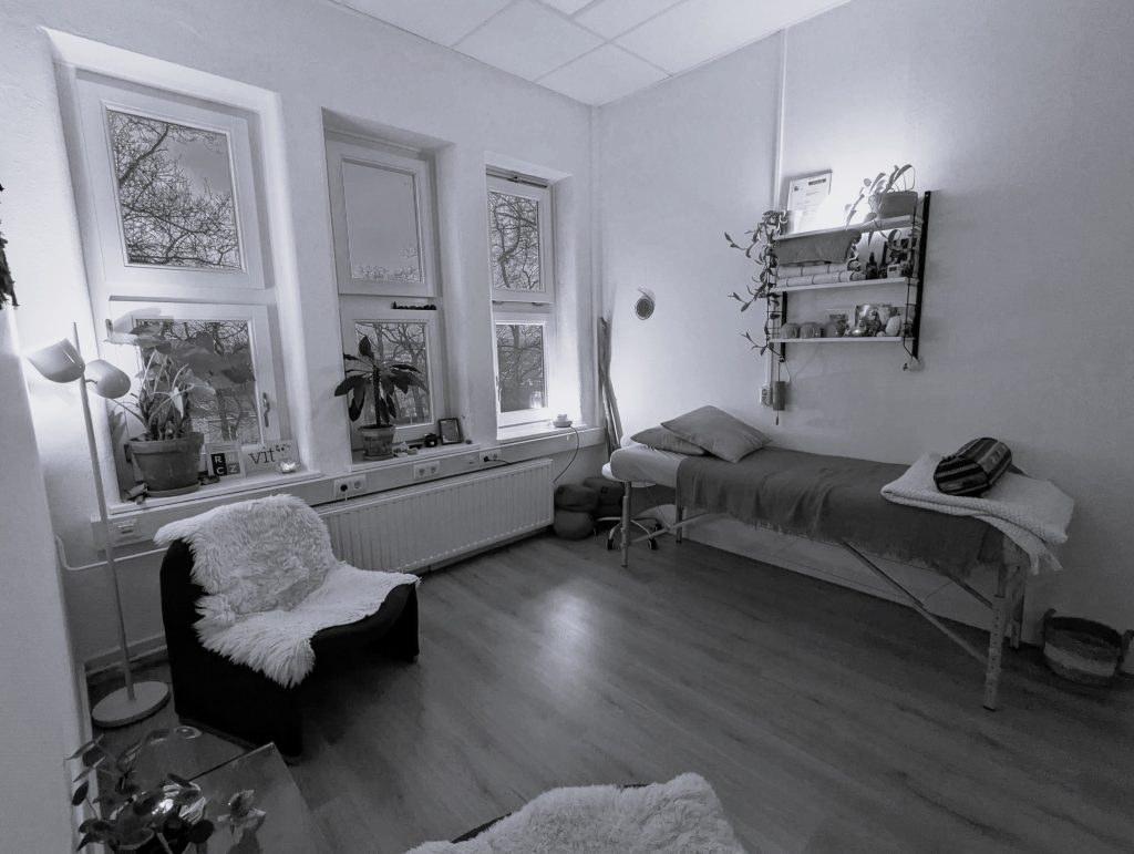 Praktijkruimte voor lichaamsgerichte therapie en energetische therapie. 